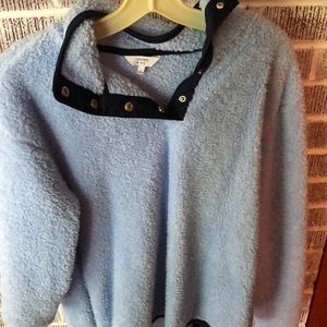 Sherpa. Blue, fuzzy.